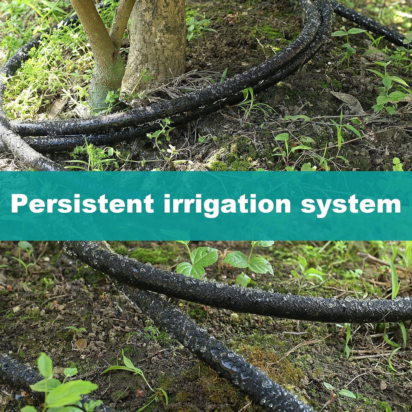 10 FT Soaker Hose 1/2" Heavy Duty Garden Hose to Save 70% Water Drip Irrigation Kit for Lawn/Yard Landscaping Beds (10FT)