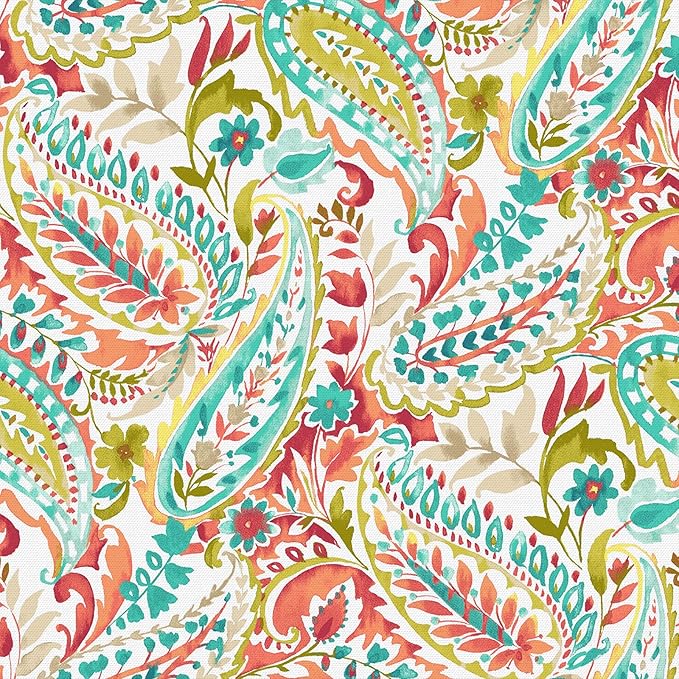 LVTXIII Outdoor Deep Seat Cushion Patio Seat and Back Cushion Set Seasonal Chair Cushion for Dining Arm Chairs, Wicker Chairs and Garden Furniture Decoration, 24"x24"x4", Pretty Paisley