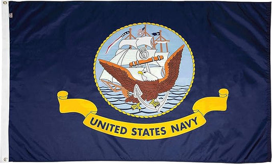 FlagSource U.S. Navy Nylon Military Flag, Made in The USA, 5x8'