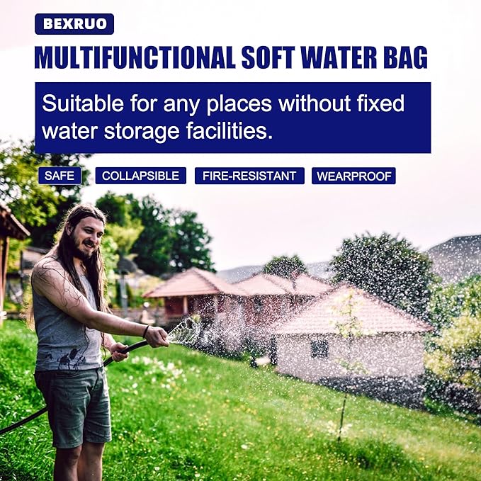 1000Gal Portable Water Storage Bladder, Foldable Large Capacity Container Water Tank, Agricultural Irrigation, Camping, Firefighting, Outdoor Household Water