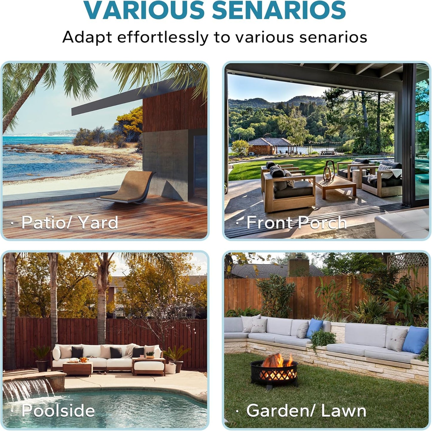 5 Pieces Outdoor Patio Rattan Conversation Furniture Set with Cushions, 78" 3-Seat Wicker Sofa, 55" 2-Seat Couch, 2 Armchairs, Metal Coffee Table for Garden (Navy Blue)