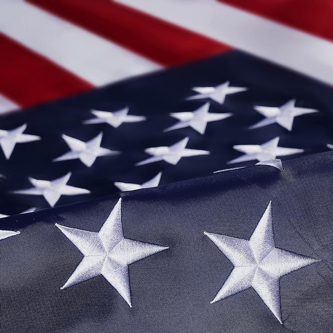 Homissor American Flag 2X4 US Flags 2’ x 4’ Heavy Duty Outdoor Durable Nylon USA Flag with Embroidered Stars, Sewn Stripes and Brass Grommets
