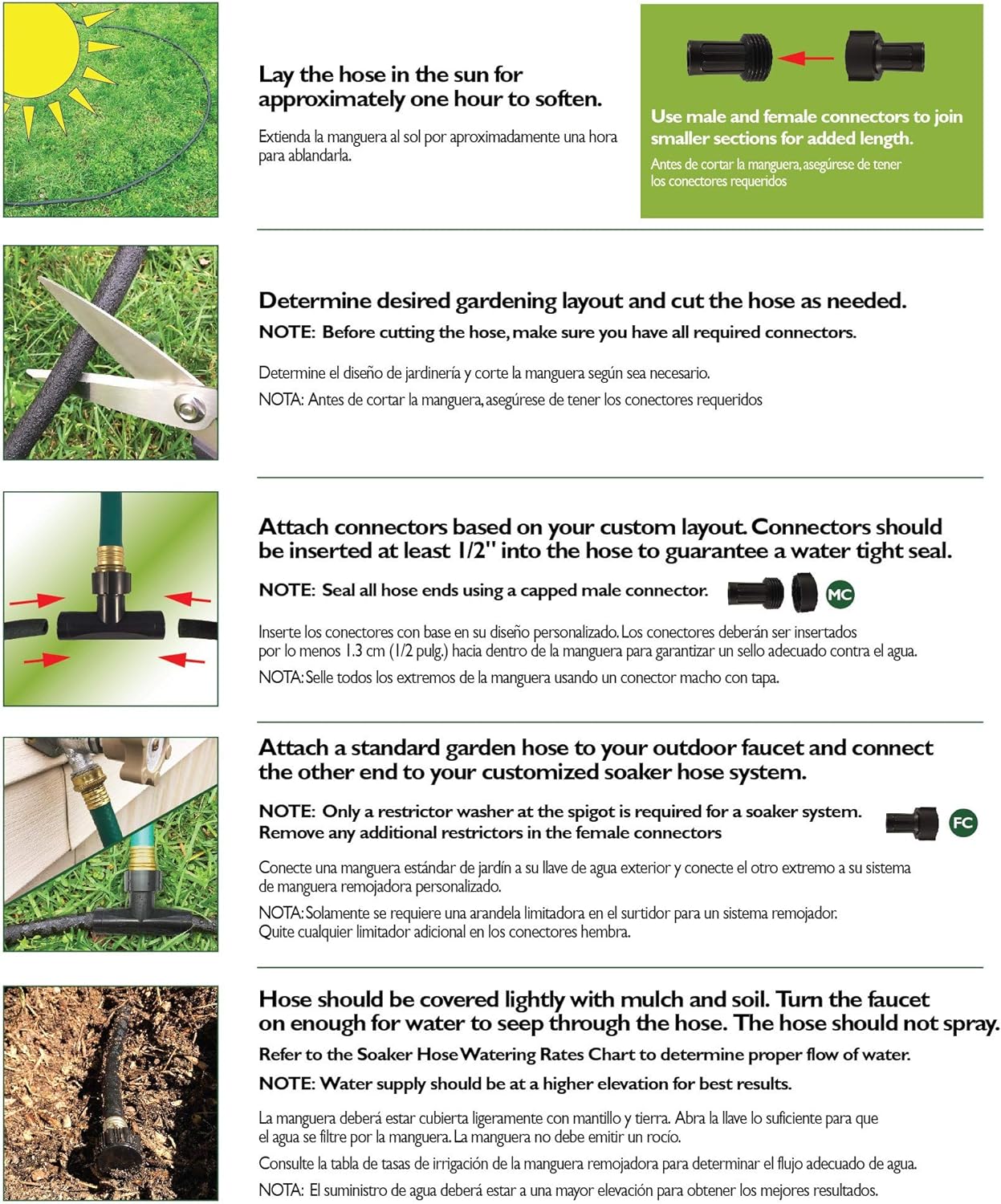 Flexon WS100KITCN 20-Piece Soaker Hose Kit, 100 ft, Black