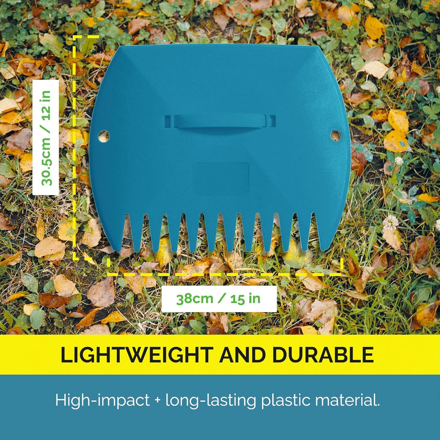 GardenHOME Leaf Scoops Hand Rakes, Large Leaf Grabbers for Yard Work and Garden Use, Clear and Collect Garden Rake, Leaf Scooper and Claws for Leaves, Lawn Debris, and Trash Cleanup