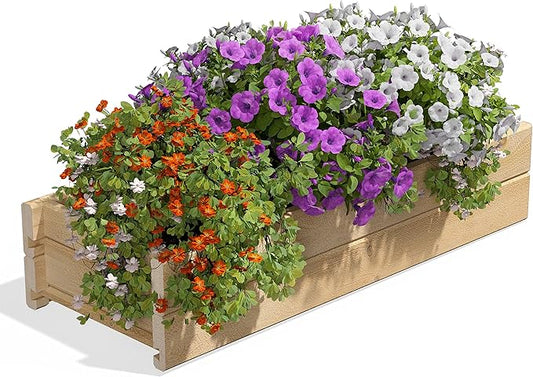 Greenes Fence Cedar Wood Planter Box with Rail Mount Brackets, 32" x 11" x 7" - Made in USA with North American Cedar
