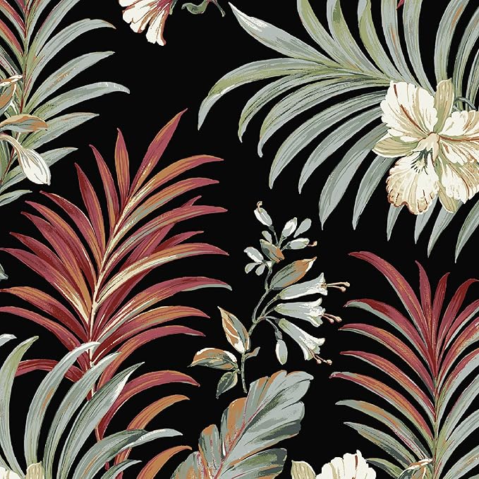 Arden Indoor/Outdoor Seat or Rocking Chair Cushion, 19 x 18, Water Repellent, Rain Proof, Fade Resistant Cushion for Rocking or Dining Chairs Simone Black Tropical