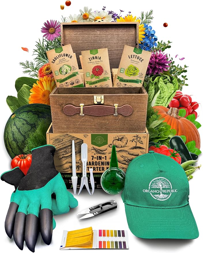 75 Herb & Vegetable Seeds Variety Pack, Garden Seed Starter Kit - Over 47,380 Non-GMO Heirloom Seeds for Planting Vegetables and Herbs Garden Seeds Gift Seed Box with Gardening Supplies, Survival Kit