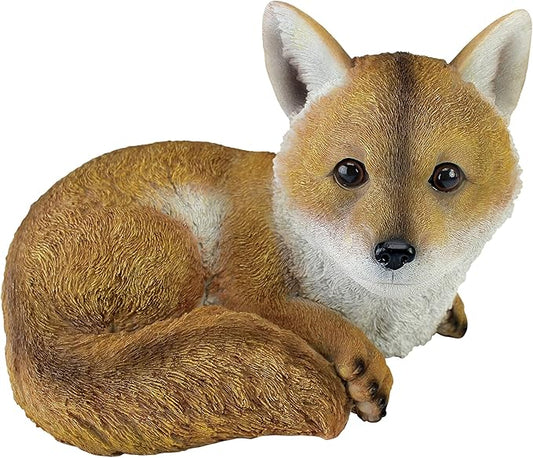 Design Toscano QM2585100 Diablo The Baby Red Fox Statue, Full Color
