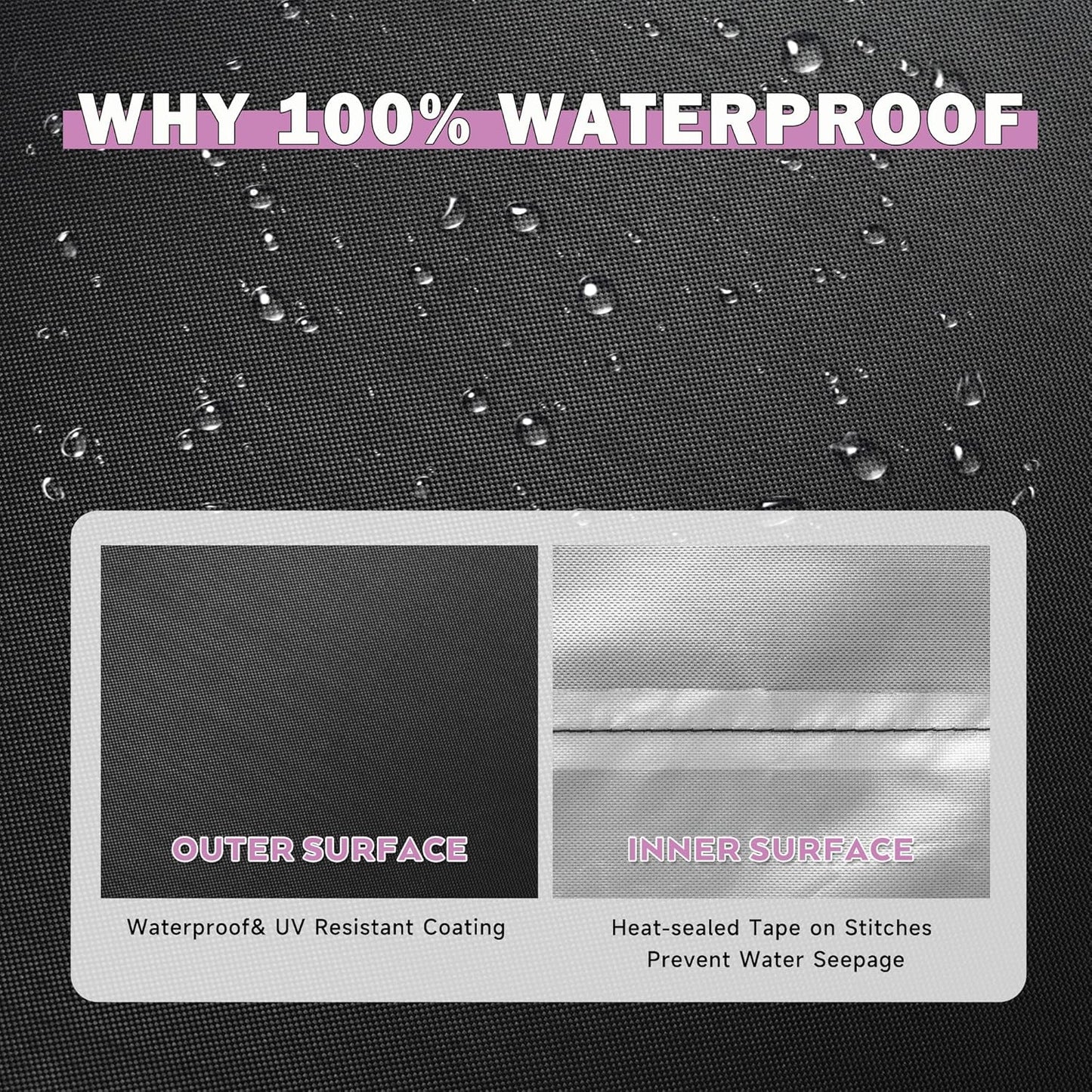 Grill Cover for Blackstone 36 Inch Griddle with Hood, Outdoor Griddle Cover for Blackstone 2210/2212/2310/2322, Flat Top Grill Cover for 4 Burner 36" Griddle