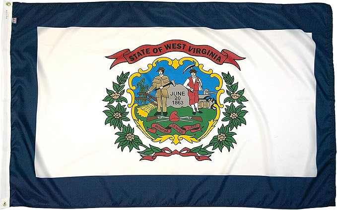 FlagSource West Virginia Nylon State Flag, Made in the USA, 3x5'