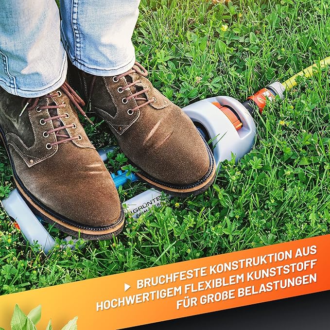 GRÜNTEK Oscillation Sprinkler Primavera up to 3617 ft² Irrigation Area, Blasting Width Up to 69x49ft., Oscillating Sprinkler for Lawn, Plants, Garden