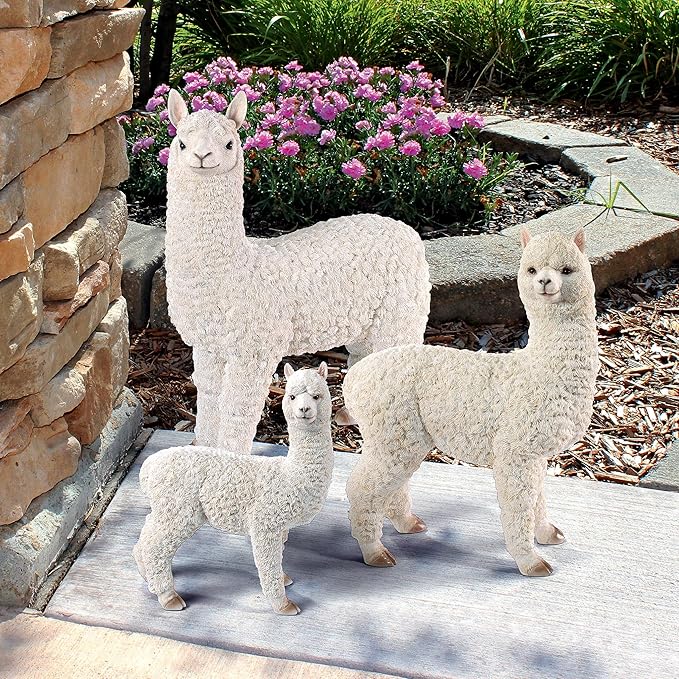 Design Toscano The Alpacalypse of Alpaca Garden Statues: Large